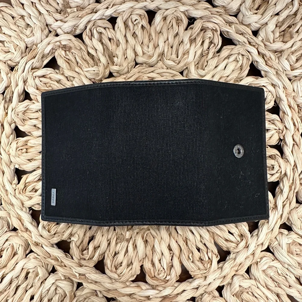 Gucci Black Canvas 6 Ring Key Holder Case